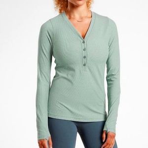 💥Athleta Uptempo Ribbed Henley Top💥 XL 💥 NWT 💥